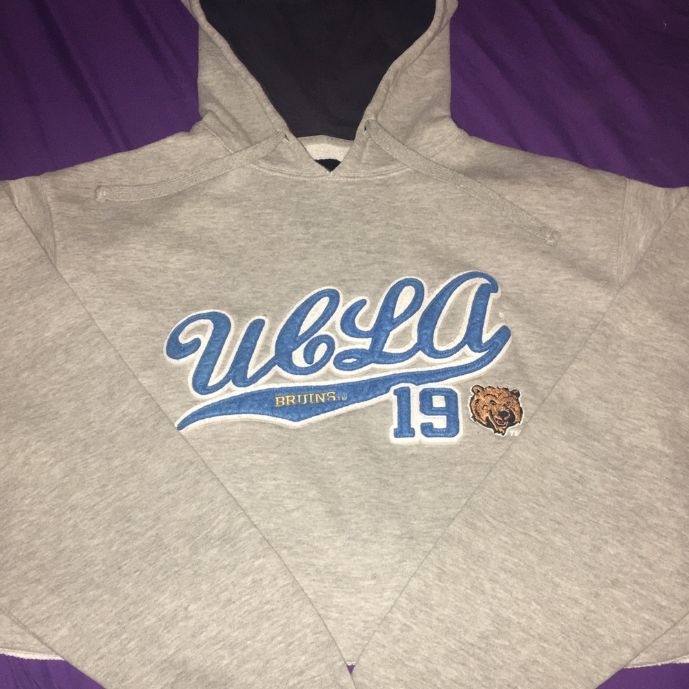 Comfy Heather Grey Cropped UCLA 19 Hoodie